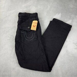 True Religion NWT Ricky Flap SN 32 105713 Mens Size 32x31 Black Straight Flared